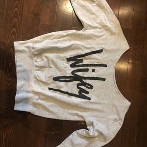 COPY - Wifey off the shoulder sweatshirt